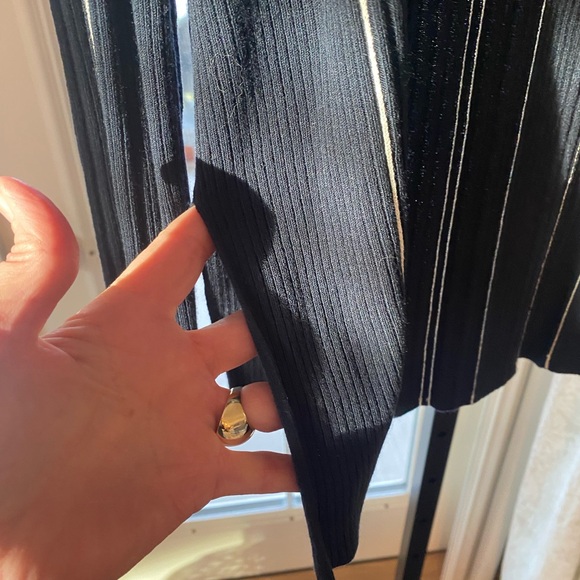 Theory Hankson Striped Black Cardigan Small - Picture 10 of 11